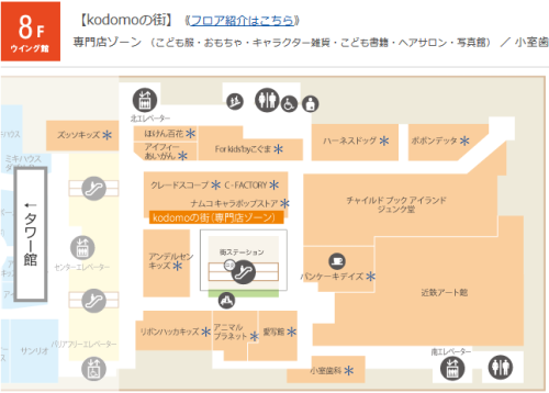 ハルカス8階「kodomoの街」