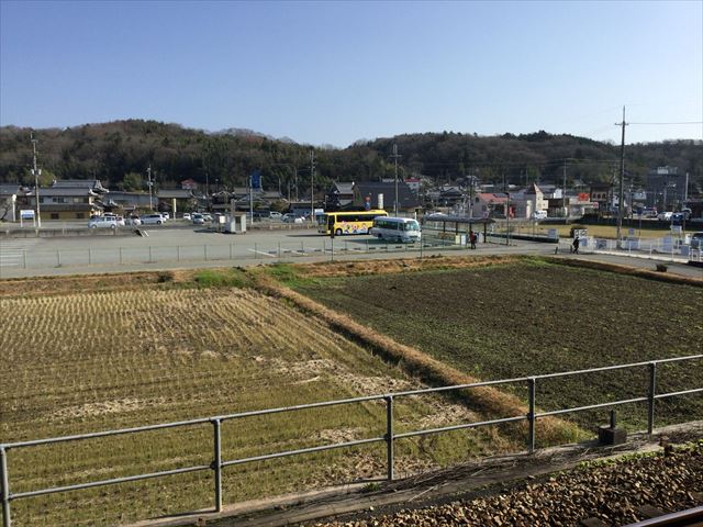 JR新三田駅から見た送迎バス乗り場