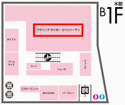 プランタン銀座地下本館1階フロアーマップ