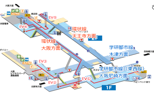 JR京橋駅構内図