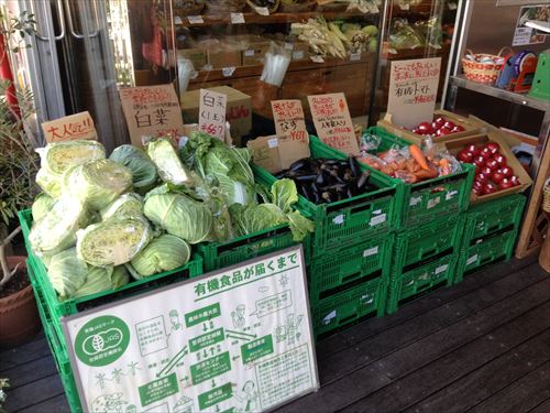 クレヨンハウス大阪店・有機野菜売り場