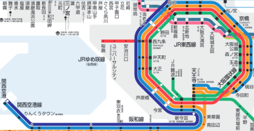 関空快速路線図