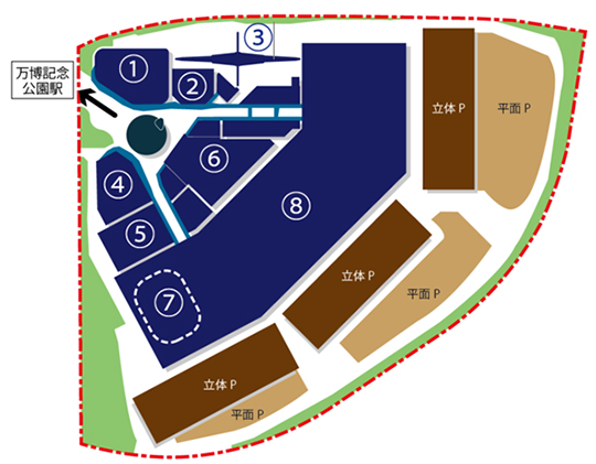 エキスポシティの7つの大型複合施設＋「ららぽーとEXPOCITY（エキスポシティ）」マップ