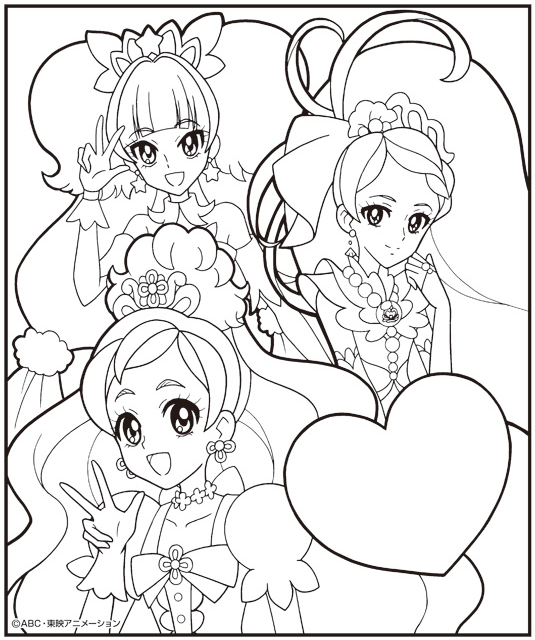 「GO!プリンセルプリキュア」の塗り絵