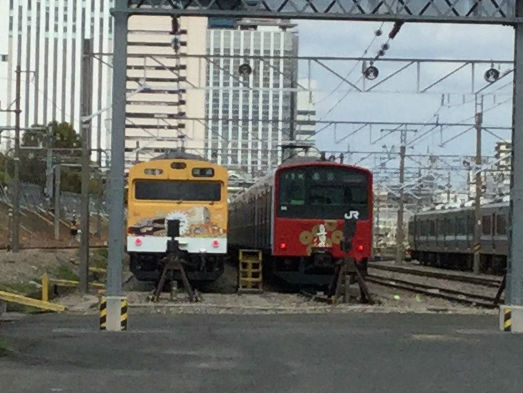 JR大阪環状線「真田丸」ラッピング電車・森ノ宮車庫