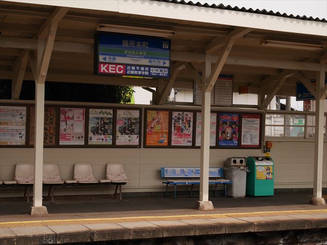 京阪電車「膳所本町駅」ホーム