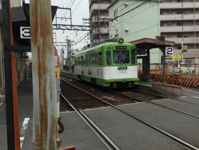 阪堺電車「あびこ道駅」ホーム