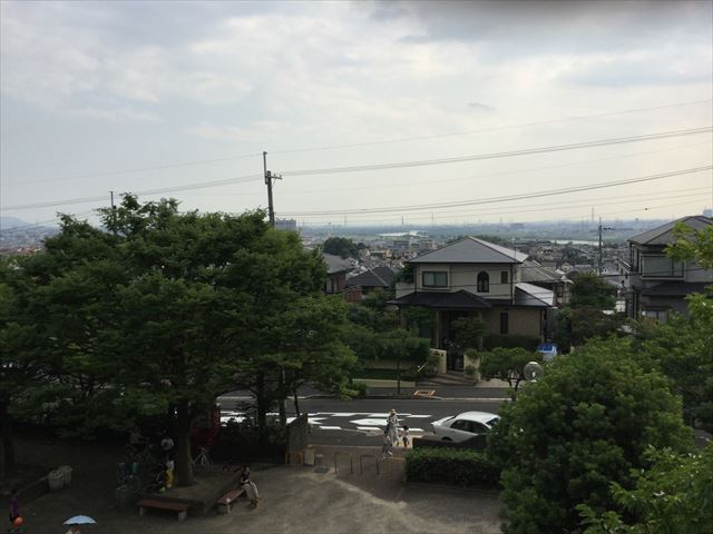 「あらかし公園」頂上からの眺め