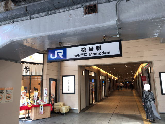 JR桃谷駅南口から見た駅ナカの様子