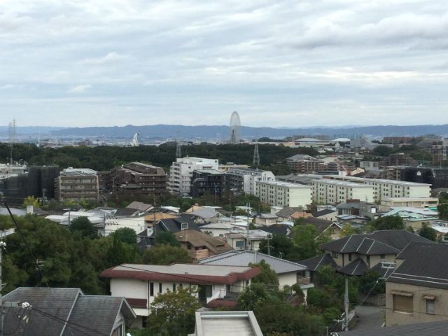 千里中央公園の展望台からの眺め