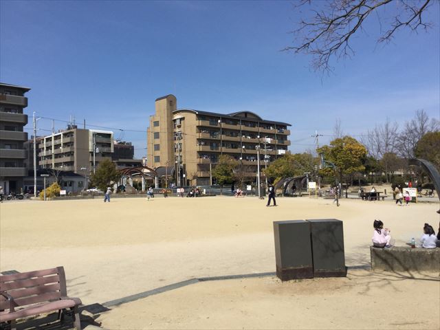 「佐井寺南が丘公園」ボール遊びができるエリア