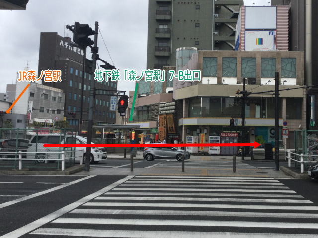 森ノ宮駅前の道