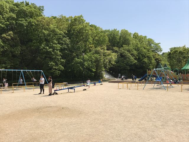 錦織公園「水辺の里」ぶらんこ