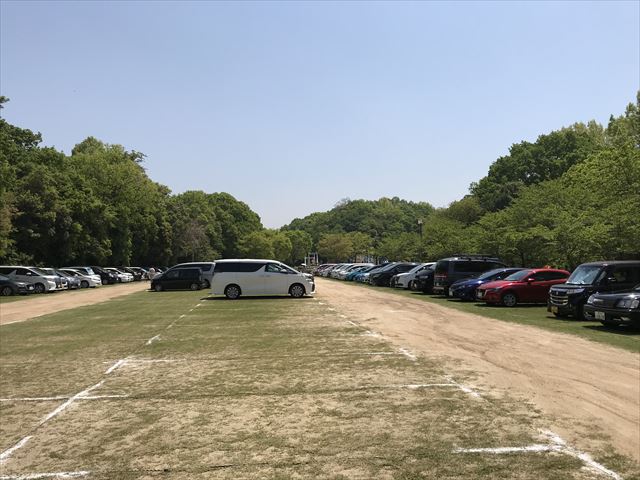 錦織公園の北臨時駐車場