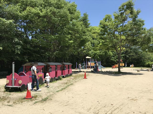 むろいけ園地の汽車の遊具