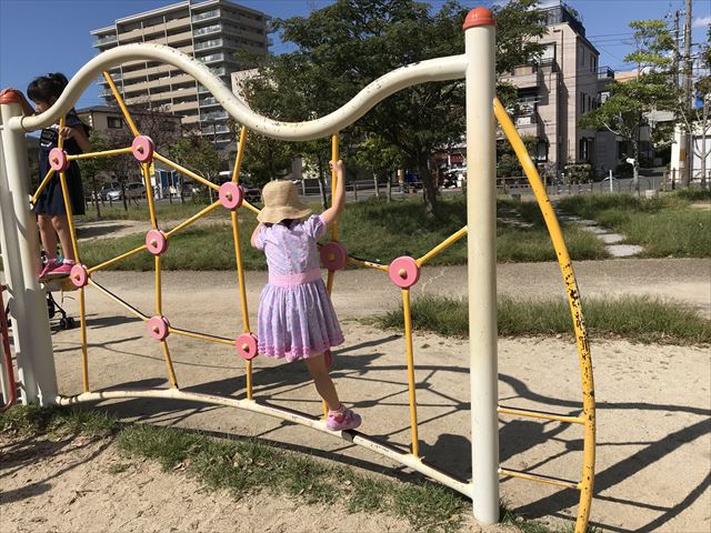 鳳公園の複合遊具「アスレチック風遊具」