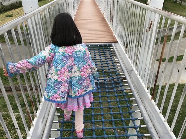 「水無瀬川緑地公園」橋にあるネット