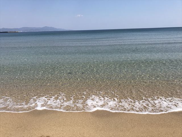 大浜海水浴場の海の水が綺麗