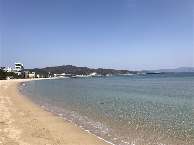 大浜海水浴場と綺麗な海