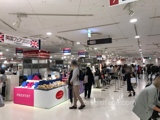 阪急うめだ本店「英国フェア2020」売り場の様子