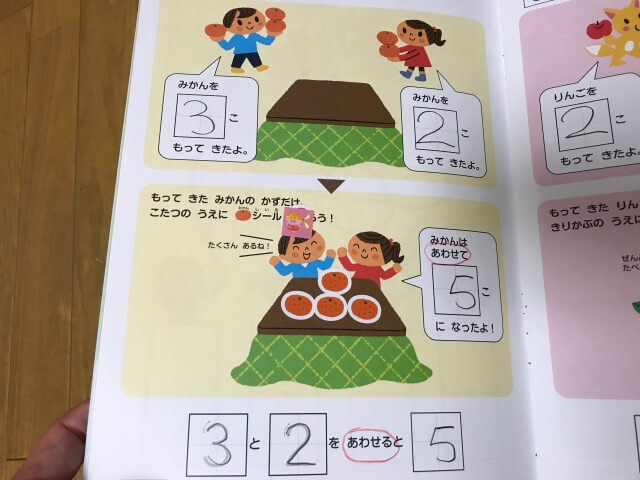 幼児ポピーあおどり（年長）簡単な足し算の問題