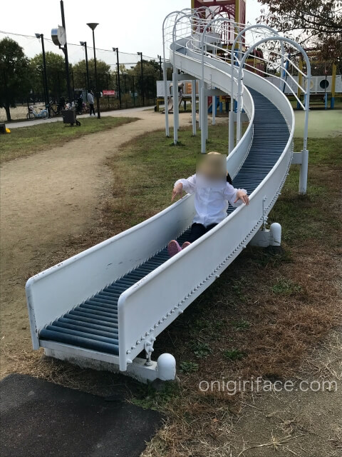 「西弓削公園」ローラー滑り台