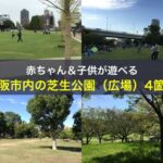 大阪市内の芝生広場（てんしば・中之島公園・大阪城公園・八幡屋公園）