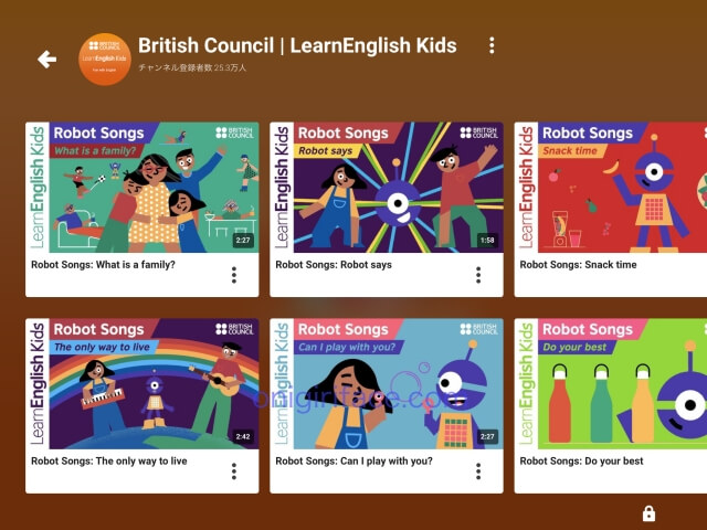 「YouTubeキッズ」英語番組「british Council Lean English Kids」