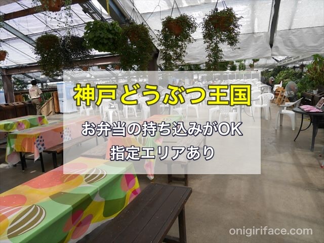 神戸どうぶつ王国はお弁当の持ち込みがOK、指定エリアあり