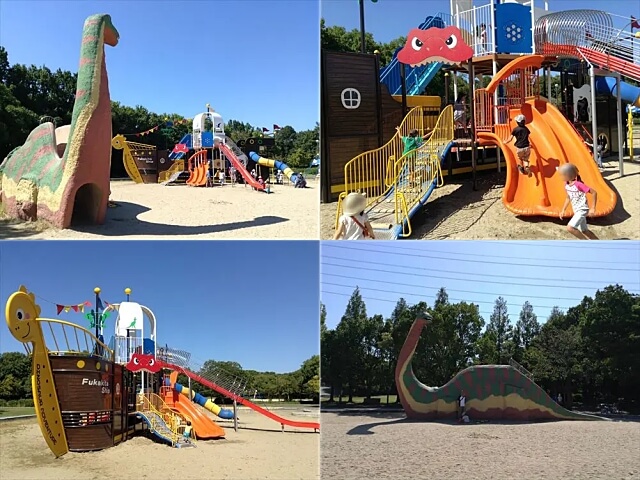 深北緑地の大型遊具公園②「恐竜広場」