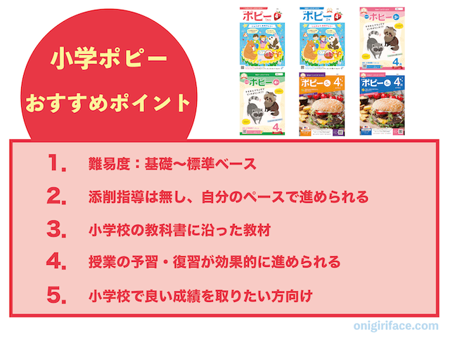 小学ポピーのおすすめポイント5つ