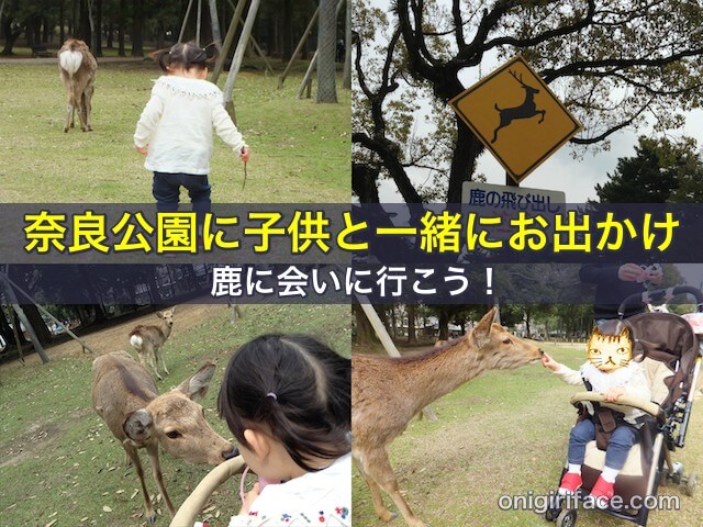 奈良公園に子供と一緒にお出かけ。鹿に会いに行こう！