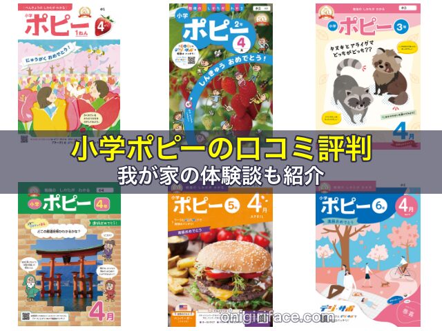 小学ポピーの口コミ評判、我が家の体験談も紹介